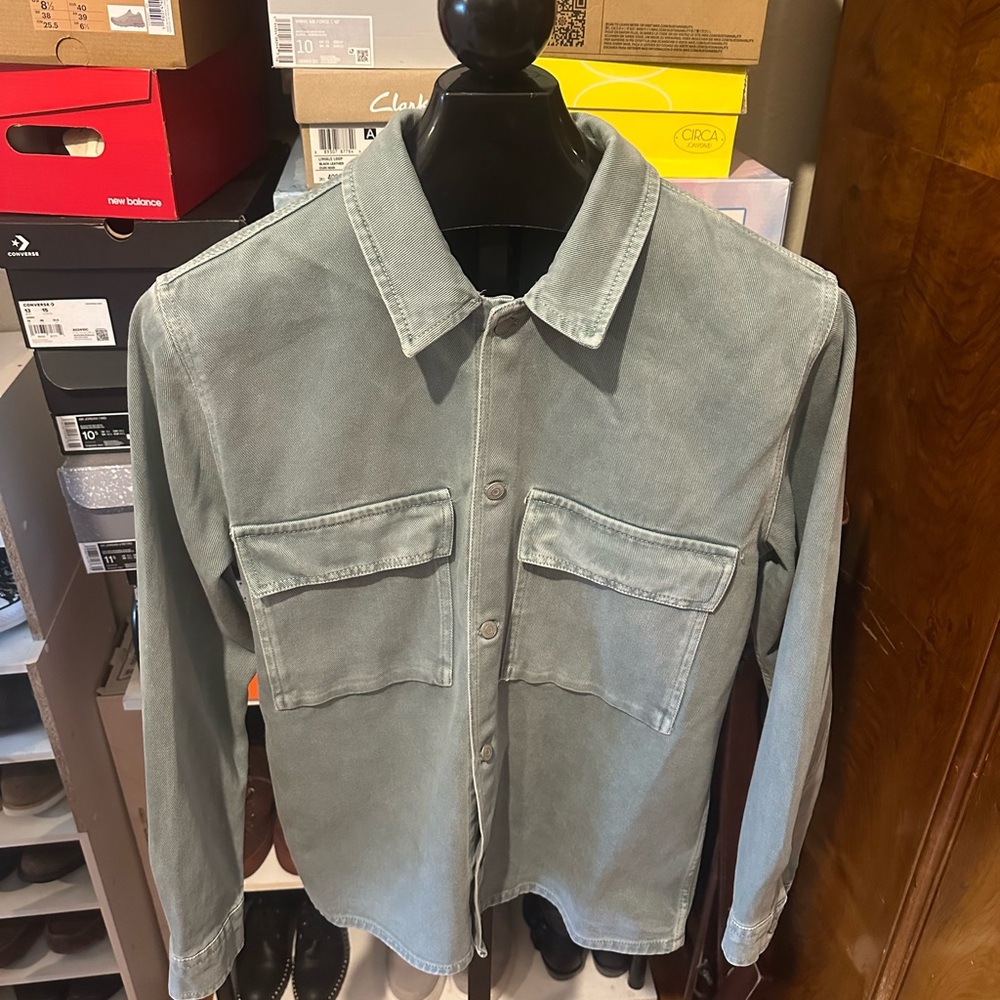 Zara Mint Green Denim Jacket/Overshirt